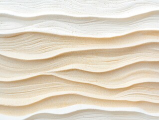 Poster - Textured white waves of sand and plaster formation creating an artistic background for design and creativity
