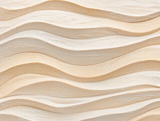 Poster - Soft Curved Patterns of Pale Beige Sand Textures with Smooth Waves and Gentle Undulations on a Light Background