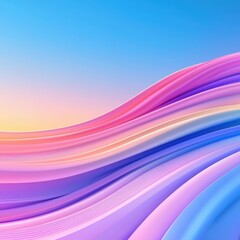 Poster - Abstract Wavy Background with Soft Pastel Colors and Gentle Curves for Modern Design Projects
