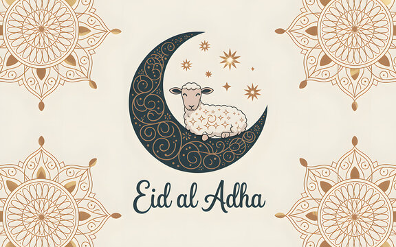 vector illustration of an abstract floral background mandala design Eid al adha