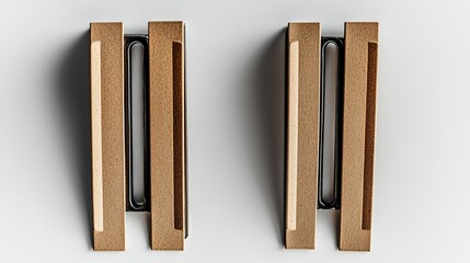 Poster - Two light brown wooden panels