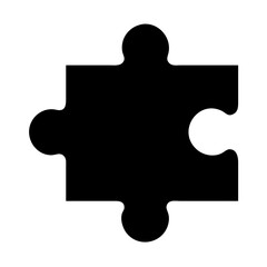 Poster - Puzzle piece icon graphic vector illustration for problem solving and strategy concepts design element