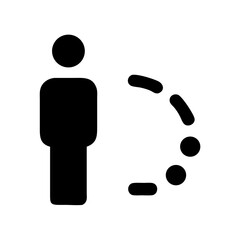 Poster - Man person loading icon vector illustration for website design and graphic user interface design