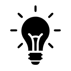 Poster - Light bulb icon vector illustration symbol of creativity ideas and innovation concept design