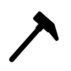 Poster - Vector graphic of a black hammer tool for construction carpentry and home improvement projects