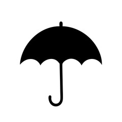Poster - Isolated black umbrella vector illustration for rain protection weather forecast accessory design