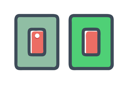 On/Off Toggle Switch Icons Power Control and UI Design Elements