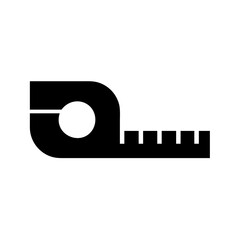 Poster - Measuring tape vector icon illustration for measurement tools and equipment design and diy projects