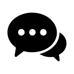 Poster - Chat bubble vector icon for message, sms, comment, speech, talk and communication design element