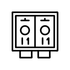 Poster - Electrical double switch icon vector, toggle switch symbol, power control, on off, automation, device