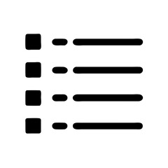 Poster - List icon menu button vector illustration for ui design and navigation interface element app