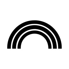 Poster - black rainbow vector illustration simple graphic design element isolated on white background