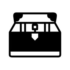 Poster - Isolated open treasure chest icon vector illustration for game ui design and pirate theme asset