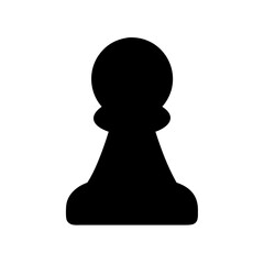 Poster - Black chess pawn piece vector illustration for chess game strategy and board game design asset use