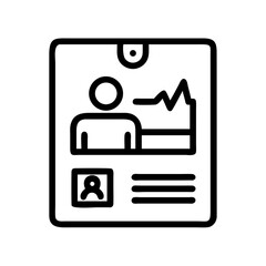 Poster - Identification card vector icon design for employee id card badge pass and access control system