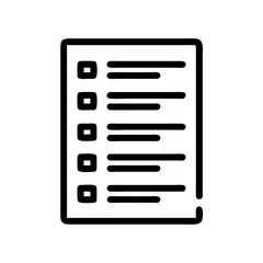 Poster - Checklist task list to do list icon vector graphic for planning project and organization