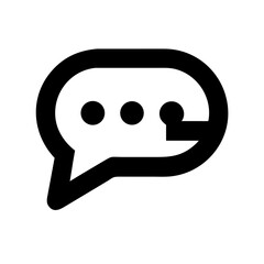 Poster - Chat bubble icon vector illustration for message communication and speech balloon design concept