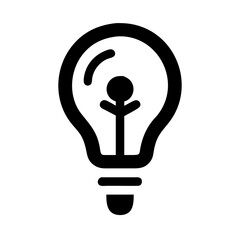 Poster - Light bulb icon vector illustration symbol of idea creativity and inspiration concept design