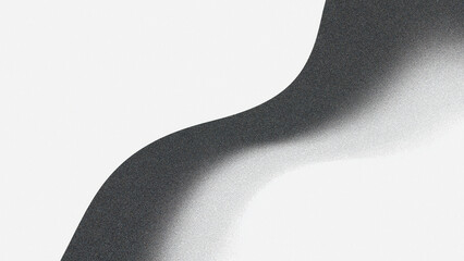 Poster - Abstract black and white wave illustration with smooth gradients and soft edges, creating a sense of movement and fluidity, ideal for modern design applications and backgrounds