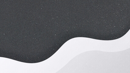 Poster - Abstract black and white wavy background design featuring smooth curves and gradients, creating a modern and minimalist aesthetic for various creative applications