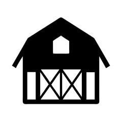 Poster - Find black barn vector icon illustration for farm building and agricultural design projects use in graphic design
