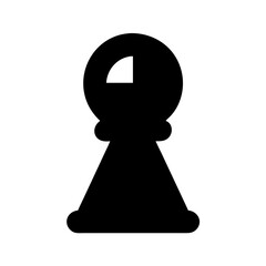 Poster - Isolated black pawn chess piece vector illustration for strategy board game design element concept