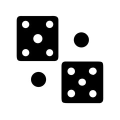 Poster - Dice game vector illustration for casino gambling and board games with flat design style icon