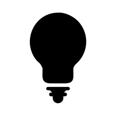 Poster - Black light bulb icon vector illustration energy saving idea symbol innovation solution design concept
