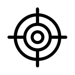 Poster - Target icon vector illustration aiming focus bullseye dartboard precision accuracy marksmanship aim
