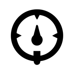 Poster - Compass icon vector navigation direction travel guide location orientation symbol sign design graphic element