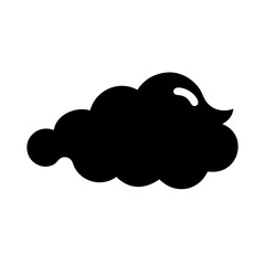 Poster - Isolated vector illustration of a dark cloud for weather forecast and stormy sky design use