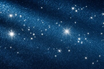 Wall Mural - Dark Blue Glittering Space Galaxy Background