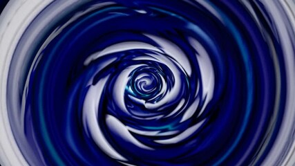 Poster - Mesmerizing blue-white vortex swirling dynamically, creating hypnotic abstract animation with fluid rotating energy and seamless visual motion