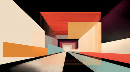 Wall Mural - futuristic corridor background