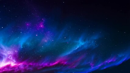 Wall Mural - vibrant cosmic nebula with swirling clouds of interstellar dust, glowing stars, and shades of pink, 