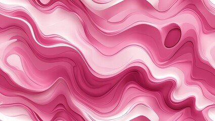 Wall Mural - abstract pink waves: a fluid, swirling design