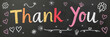 © Husen - Colorful Chalkboard Thank You Note Expressing Gratitude with Style