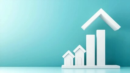 Poster - Growth Chart with Arrows and Bars Representing Increasing Trends and Data in Business and Economics