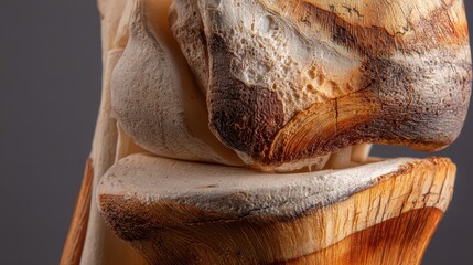Poster - Close-Up View of Impressive Wooden Sculpture Highlighting Natural Textures and Patterns in Unique Artistry for Home Decor and Artistic Display