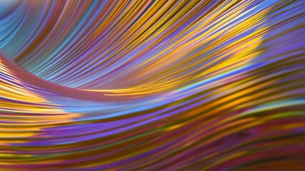 Poster - Iridescent lines of paint flowing, creating a visual symphony of color, texture, and three-dimensional space