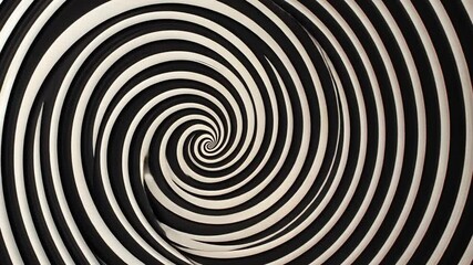 Poster - mesmerizing black and white spiral pattern creates abstract illusion of depth and movement, enhancin