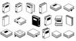 © thegreenpixel - Library of Knowledge: An engaging array of stylized book icons in monochromatic, presenting a versatile symbol of learning and literature. A simple graphic with great potential.