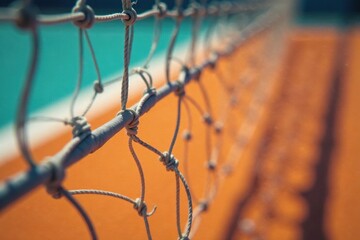 Close-up of volleyball net texture, showing knotted strings , black, macro