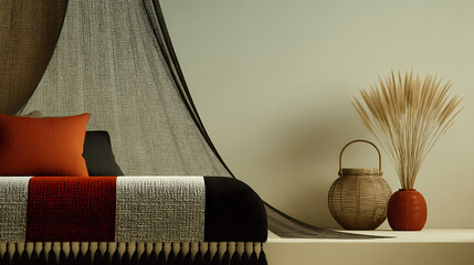 Wall Mural - bedroom interior mockup