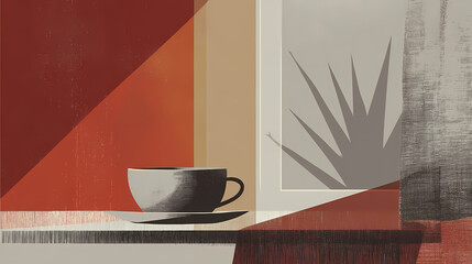 Wall Mural - bright warm coffee