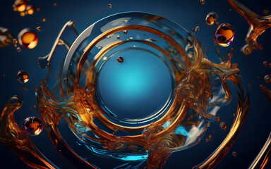 Wall Mural - abstract background with circles