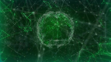 Poster - On load ring forming around globe and morphing into brain then dissolving while visualizing network
