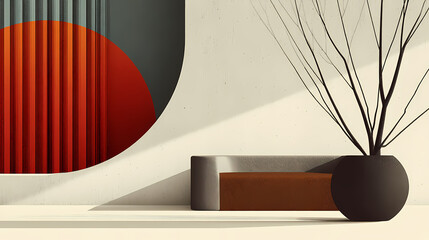 Wall Mural - modern white living room interior minimalist style image 3d rendering .there are light brown sofa,wh