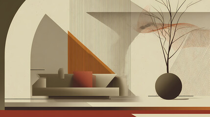 Wall Mural - modern white living room interior minimalist style image 3d rendering .there are light brown sofa,wh