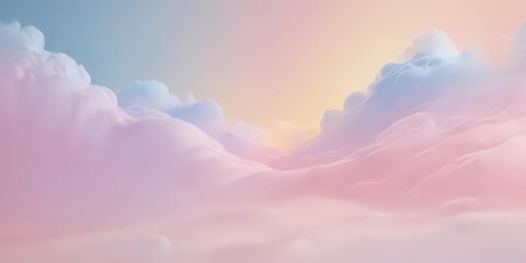 Fototapete - Pastel pink, blue, yellow gradient  Soft, blurry texture  Dreamy, soothing , design, vintage